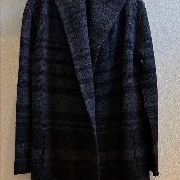 Vince Textured grey blue sweater Coat - Picture 2 of 7